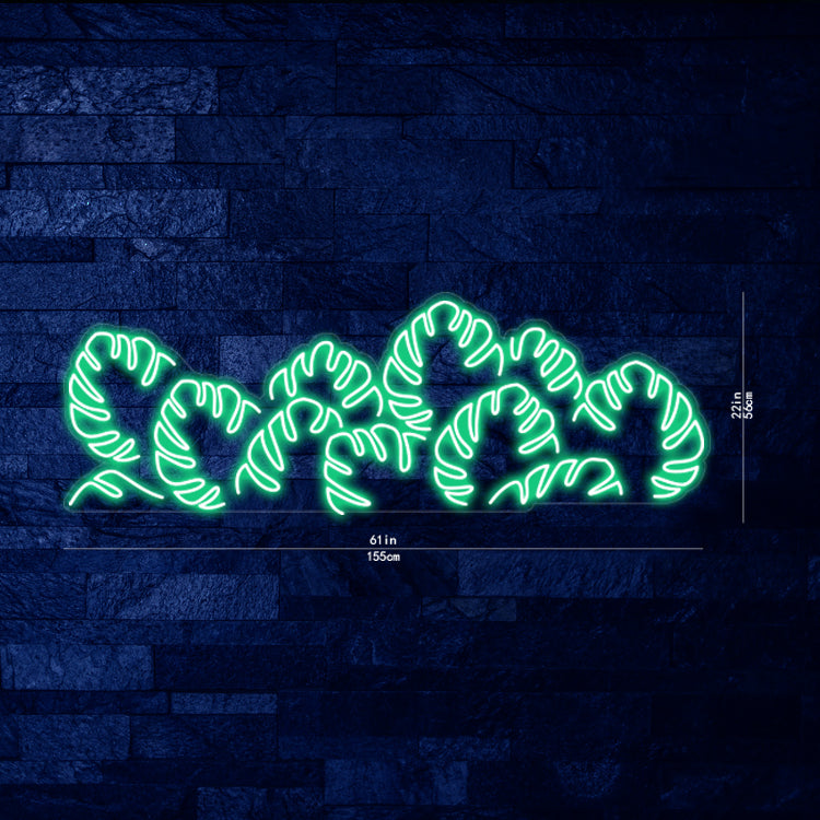 Monstera Leaves Neon Sign