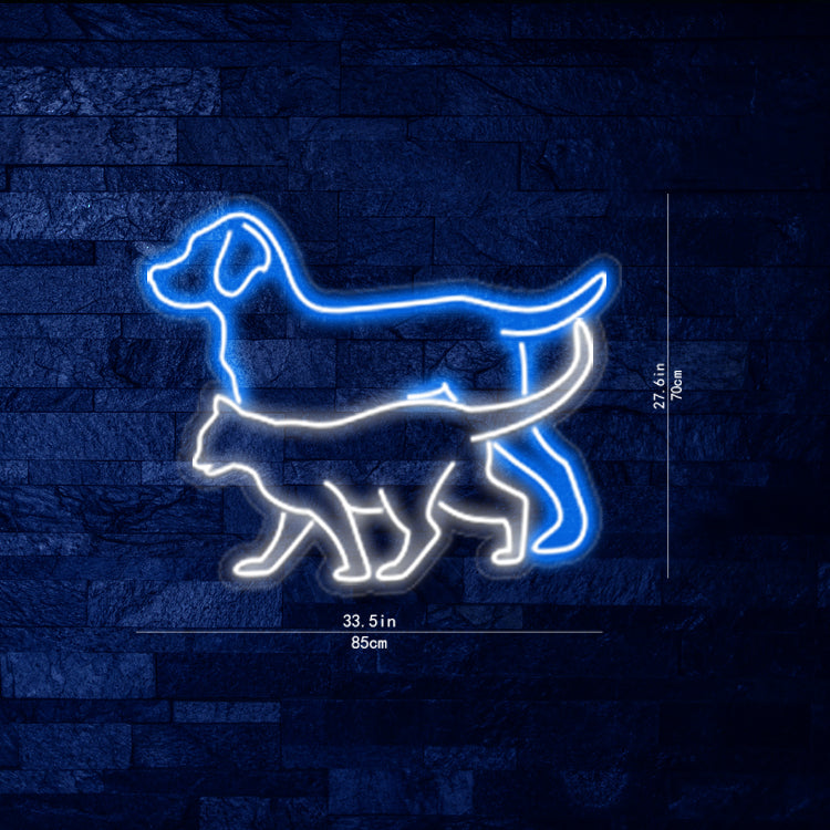 Dog And Cat Neon Sign