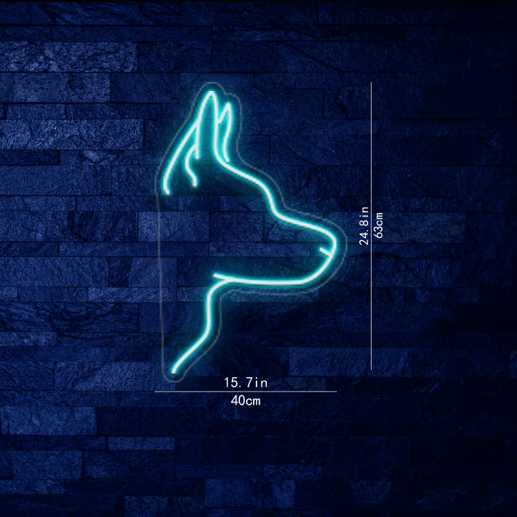 Dog Head Neon Sign