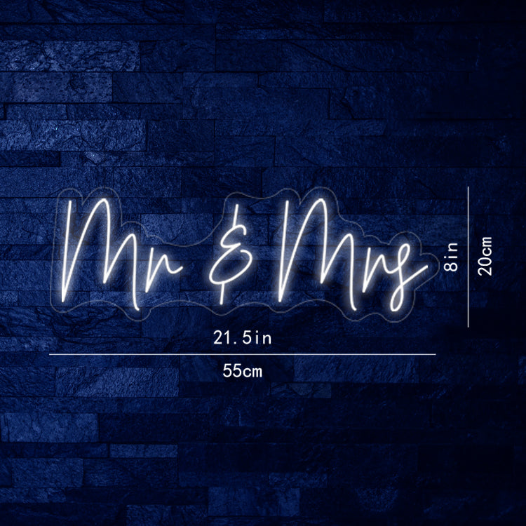 Señor y señora letrero de neón