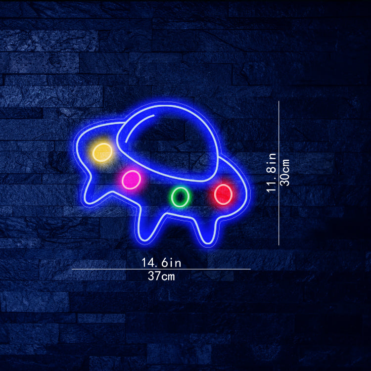Luz de neón OVNI azul