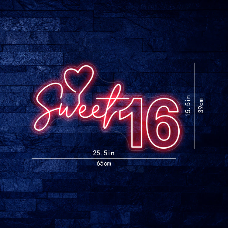 Dulce 16 luz de neón