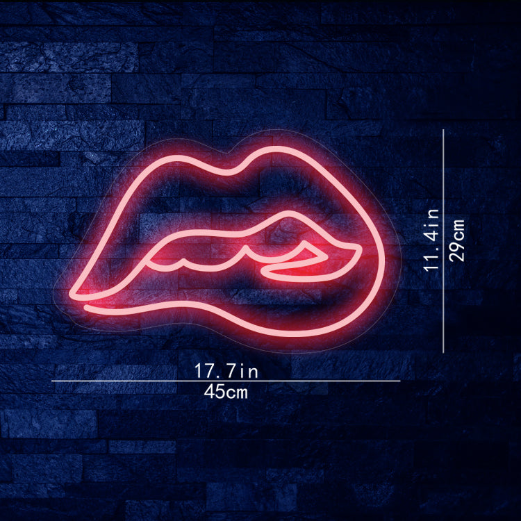 Labios rojos atractivos