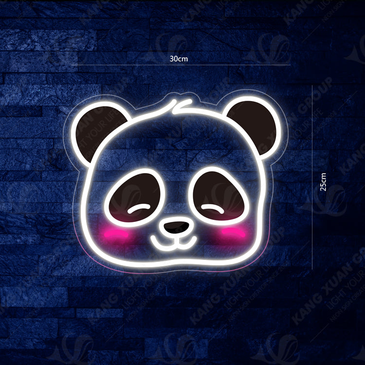 Playful Male Panda Neon Sign – Free Name Customization