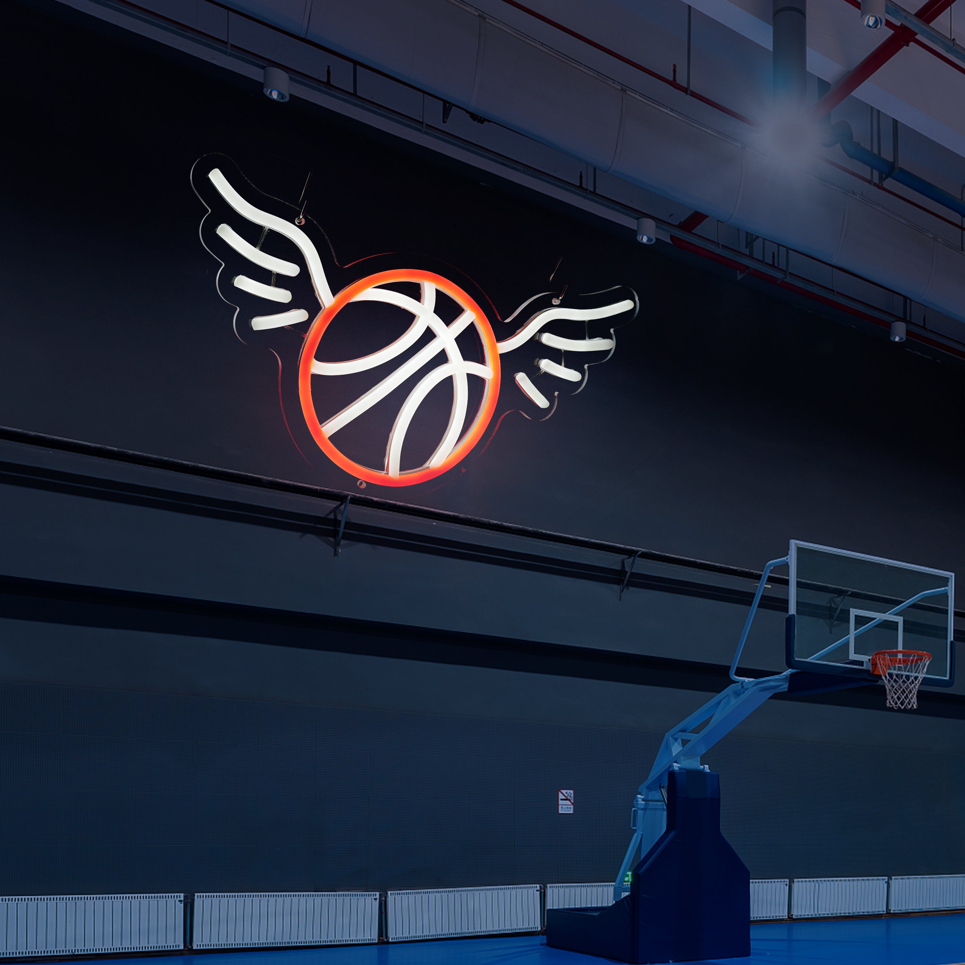 Basketball with Wings Neon Sign