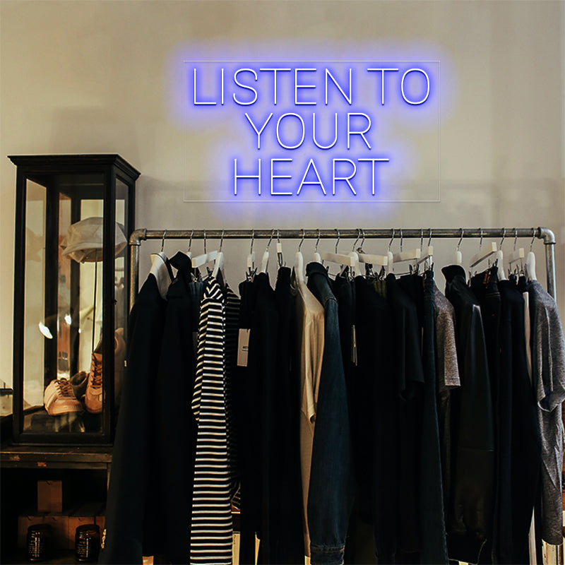Listen To Your Heart Neon Sign - Main Image
