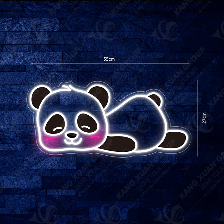 Relaxed Male Panda Neon Sign – Free Name Customization