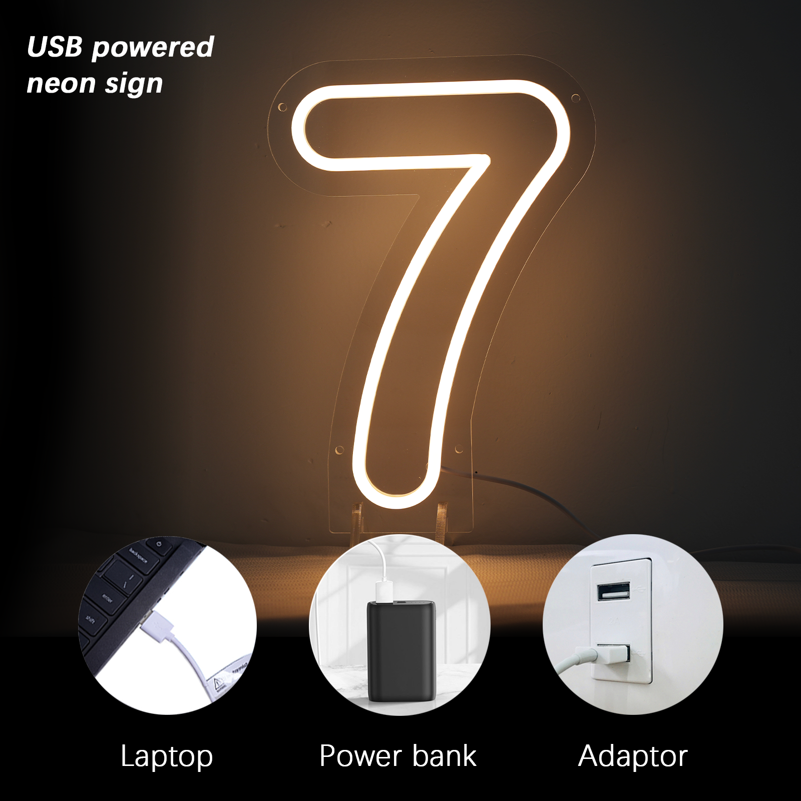 Number 7 Led Neon Sign