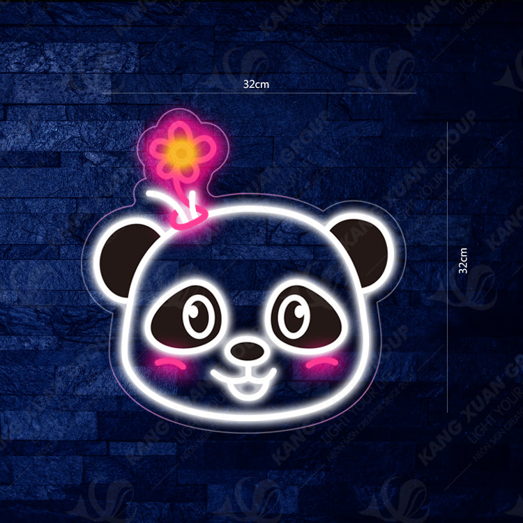 Sweet Female Panda Neon Sign – Free Name Customization