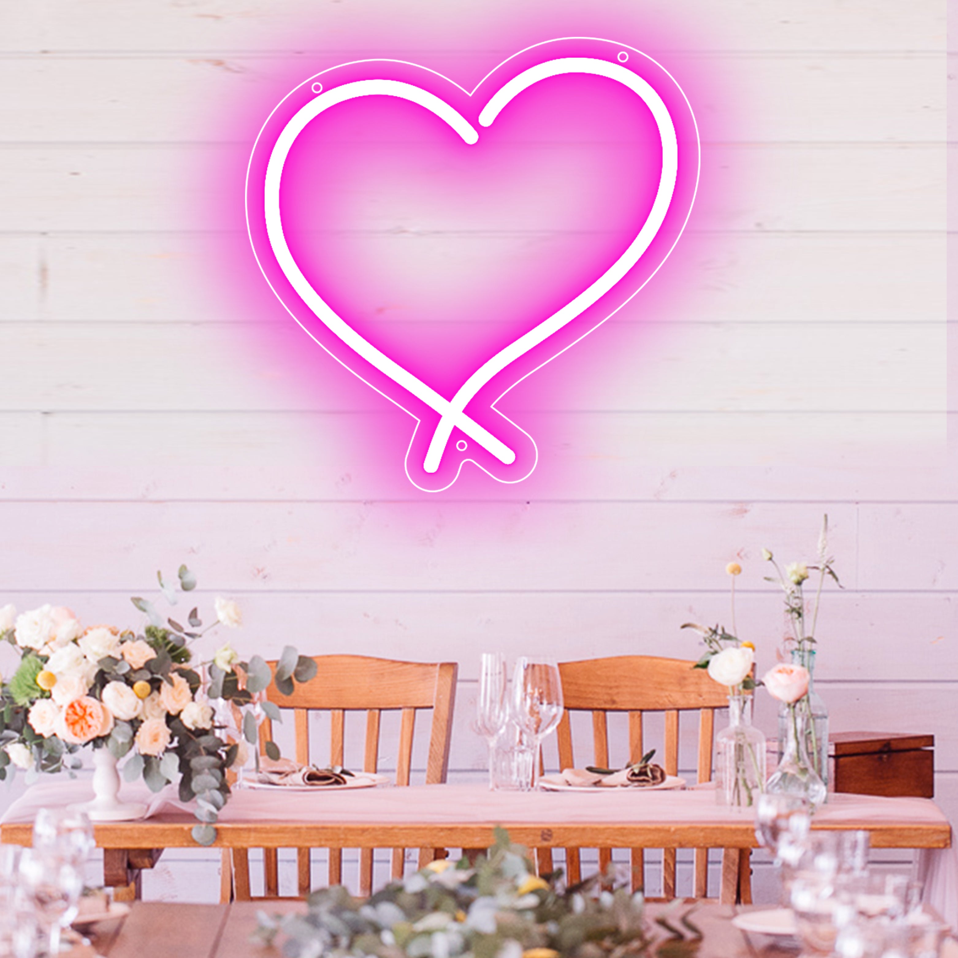 LED Neon Heart Light