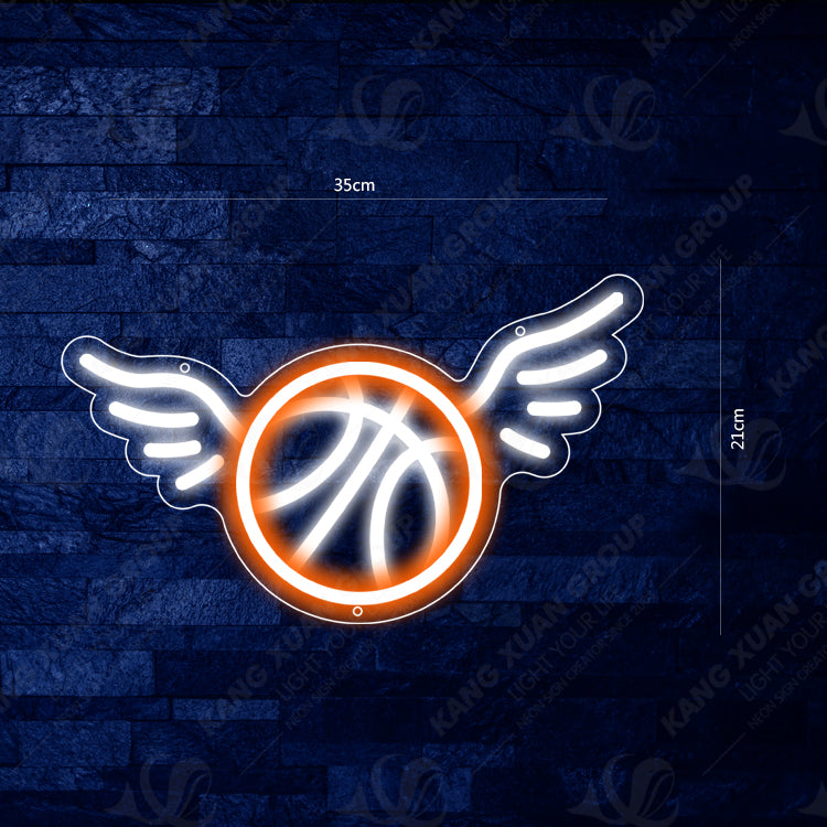 Basketball with Wings Neon Sign