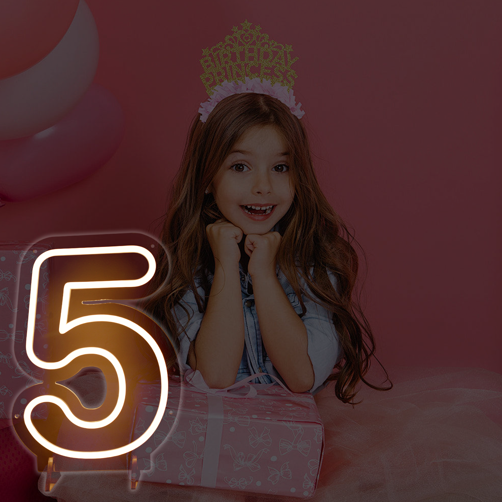 Number 5 Led Neon Sign