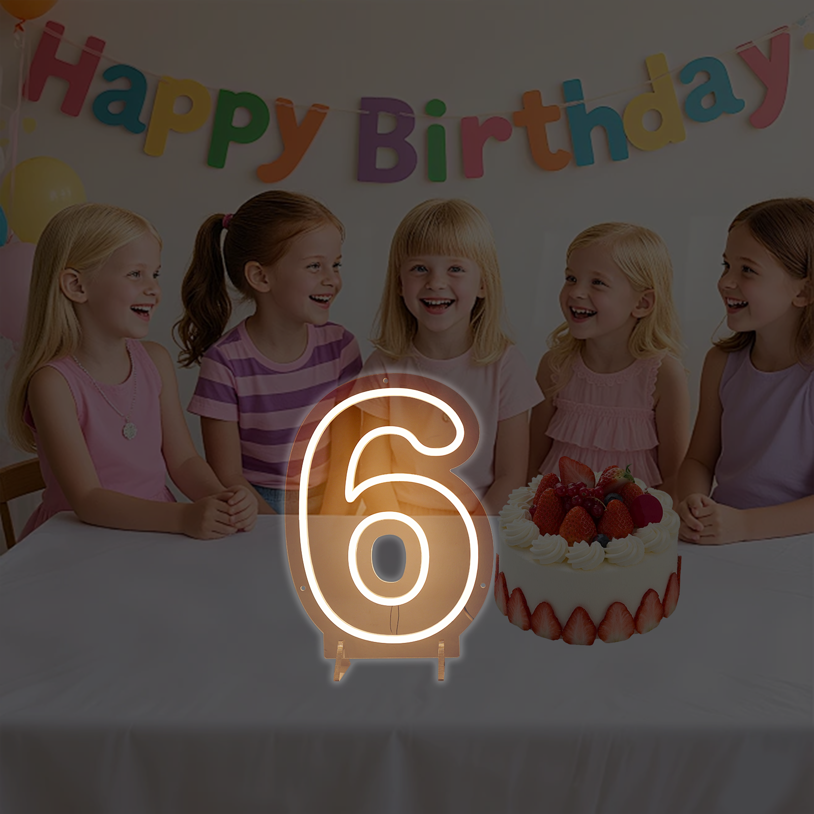 Number 6 Led Neon Sign