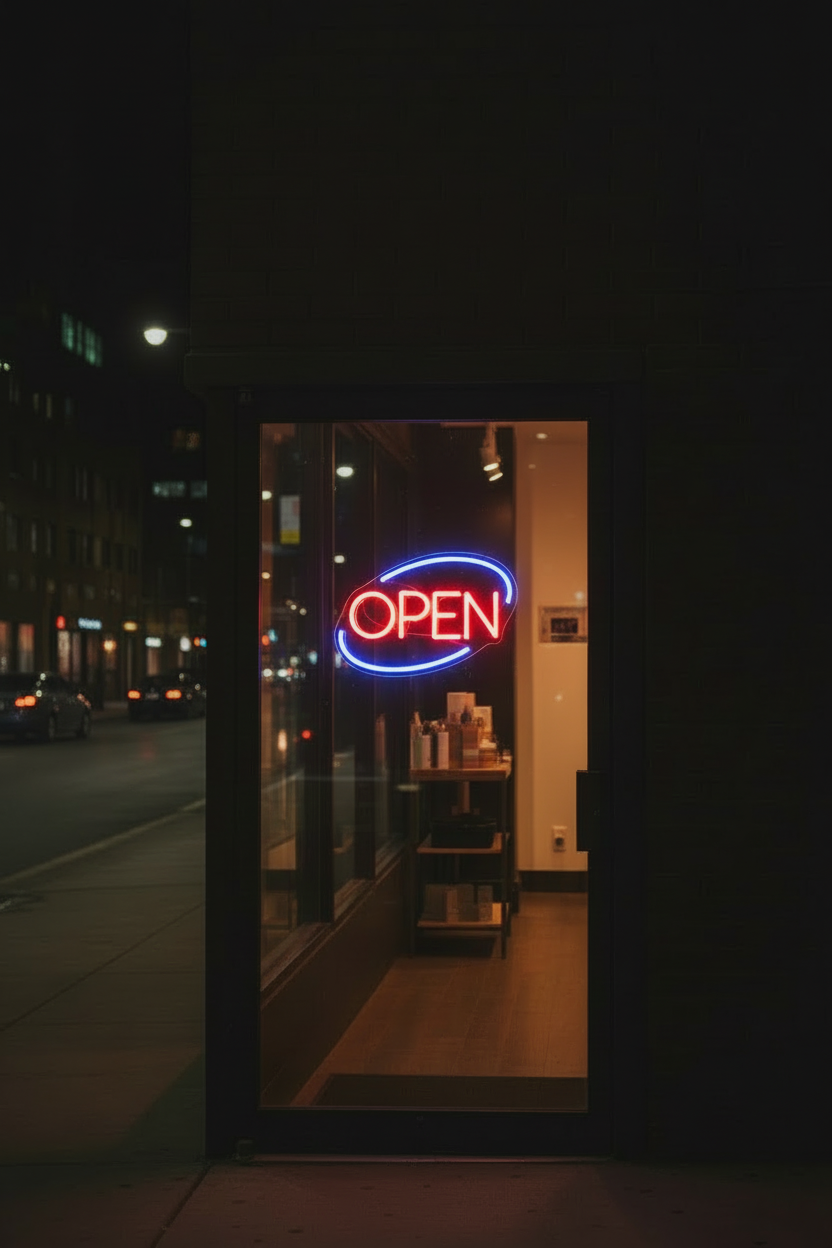 Open Neon Light Sign for Store