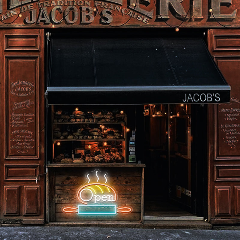 Open Bread Neon Light