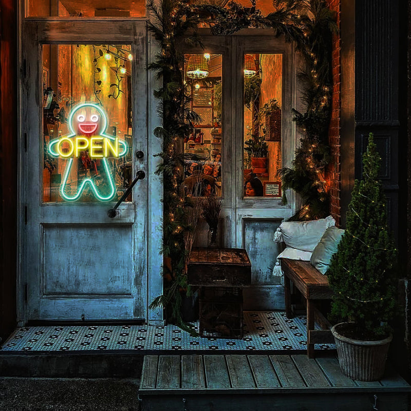 Open Anime Neon Sign