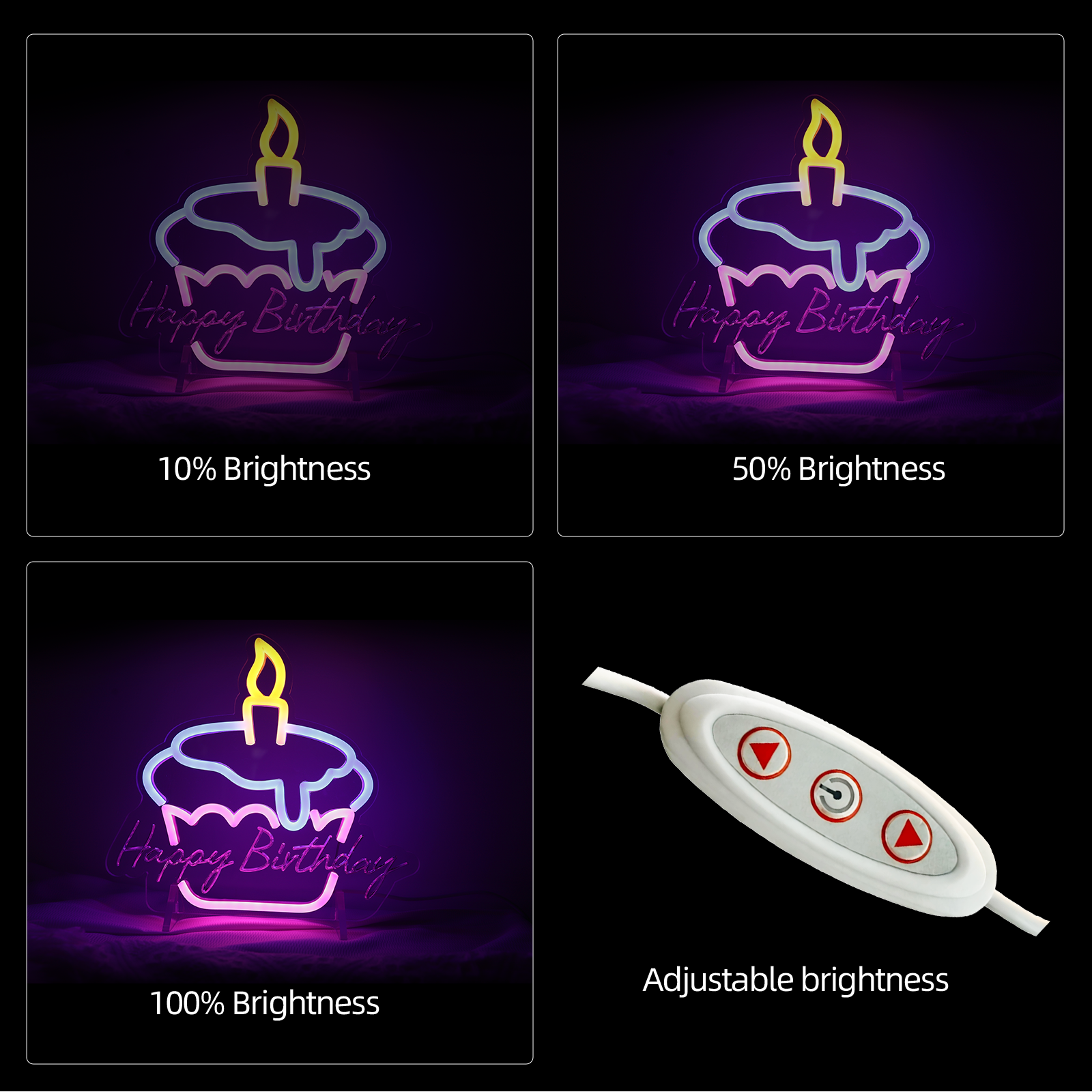 Birthday Cake Led Neon Sign