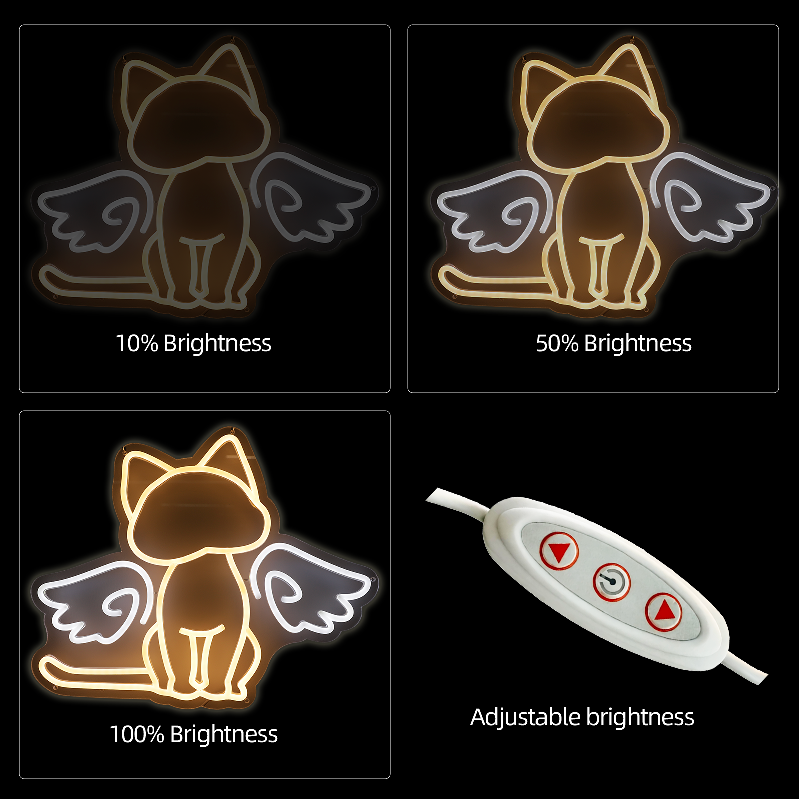 The Cat with Wings Led Neon Sign
