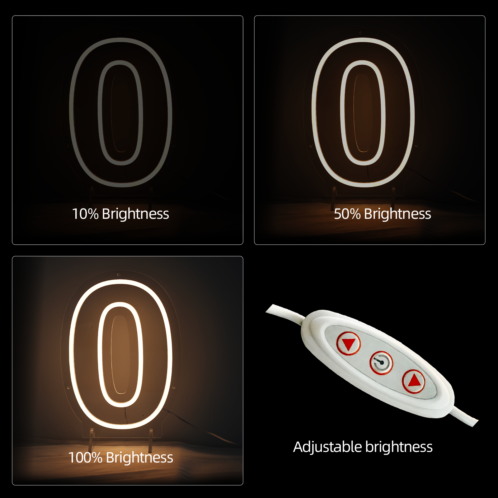Number 0 Led Neon Sign