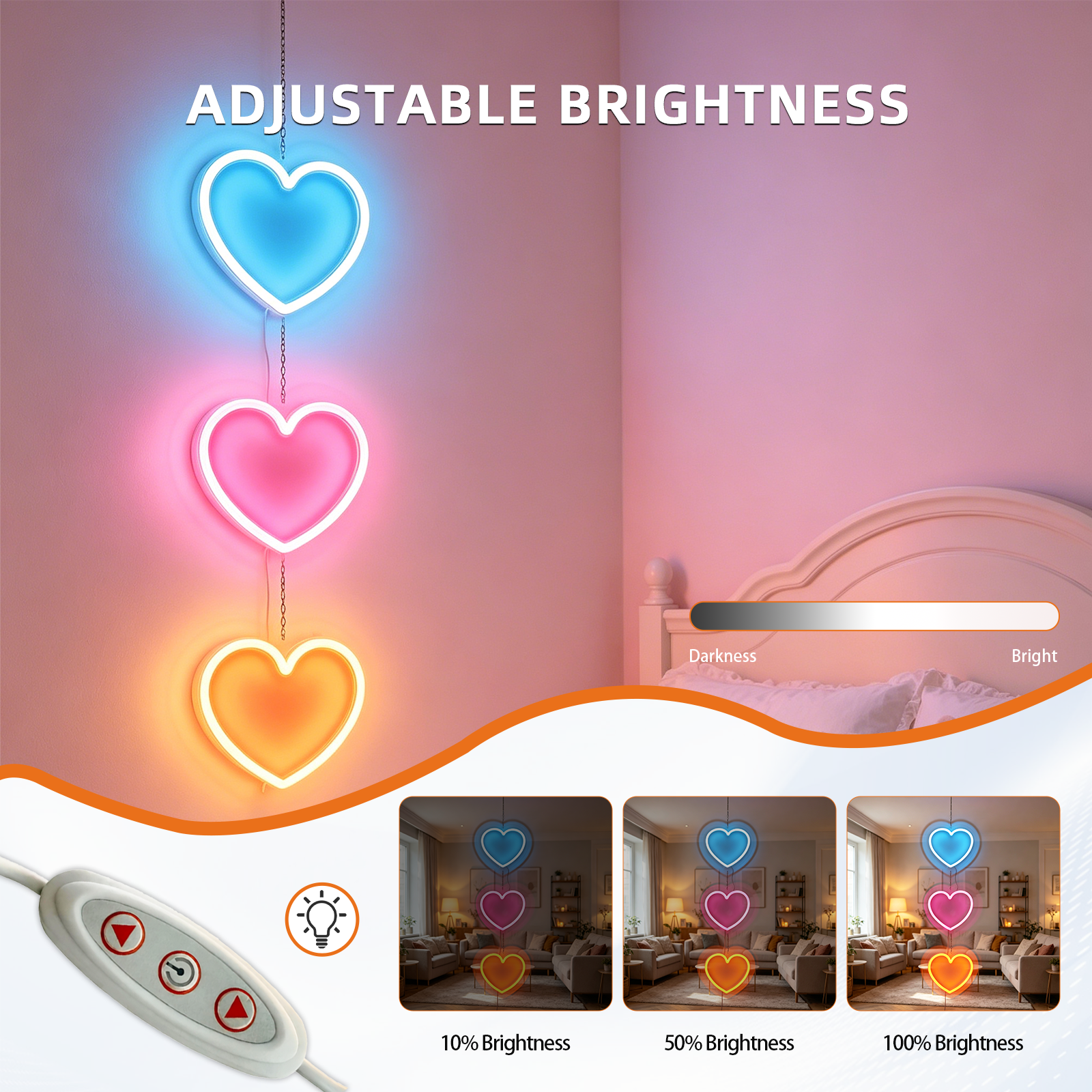 Heart-Shaped String Led Neon Signs