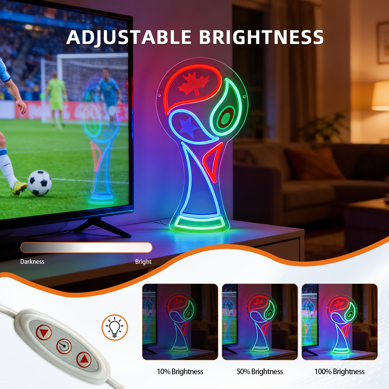 2026 World Cup Trophy Led Neon Signs