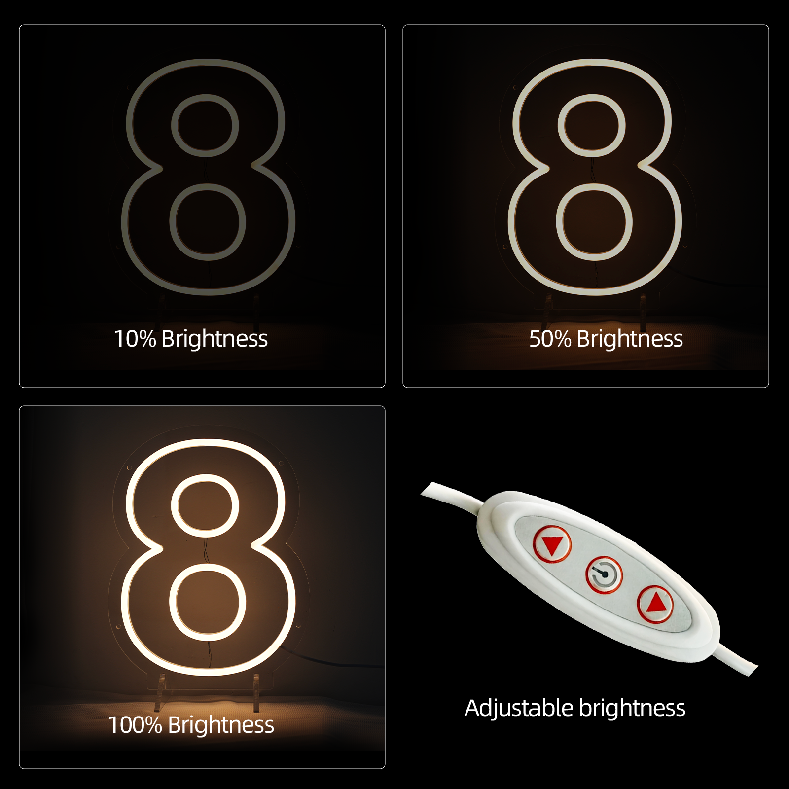 Number 8 Led Neon Sign