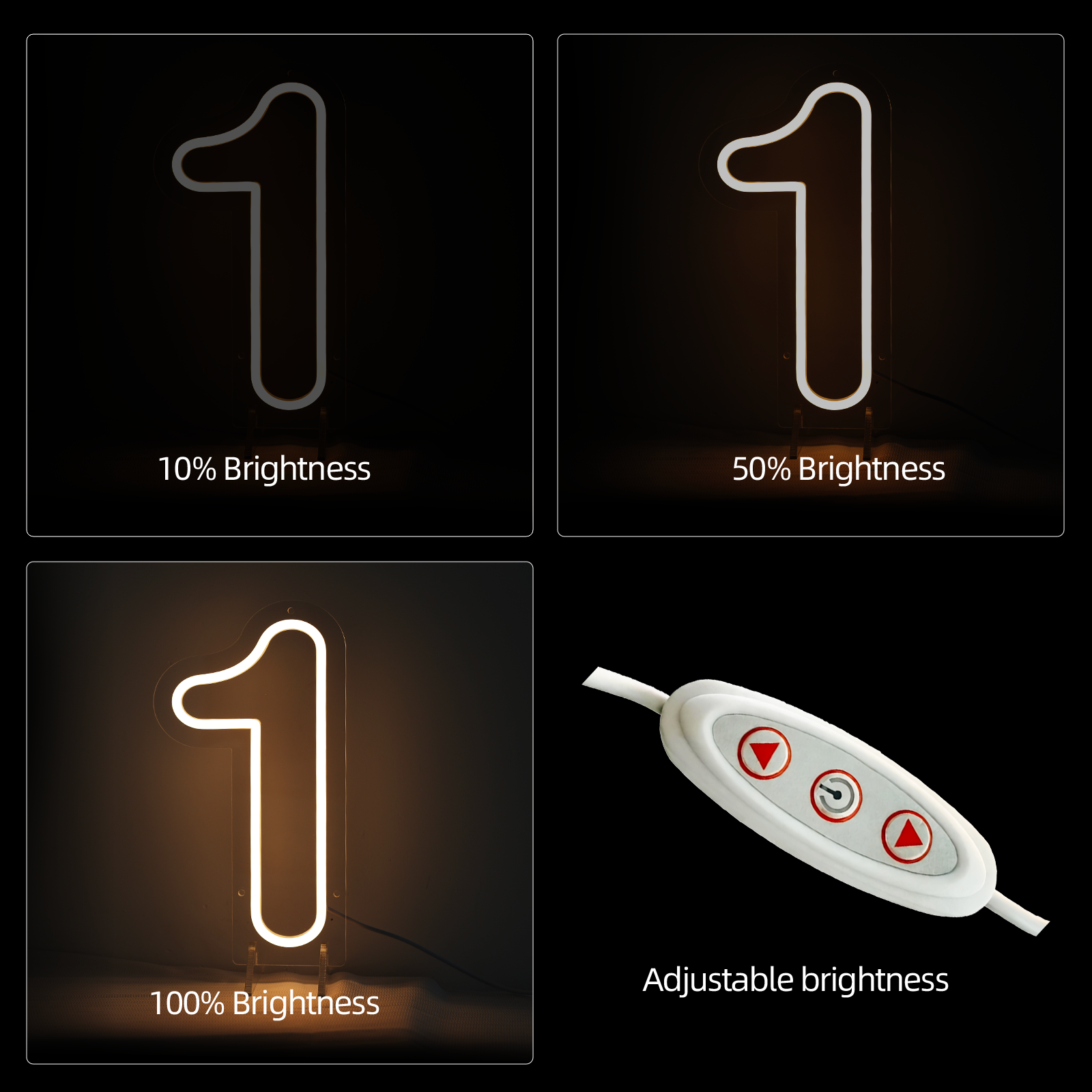 Number 1 Led Neon Sign