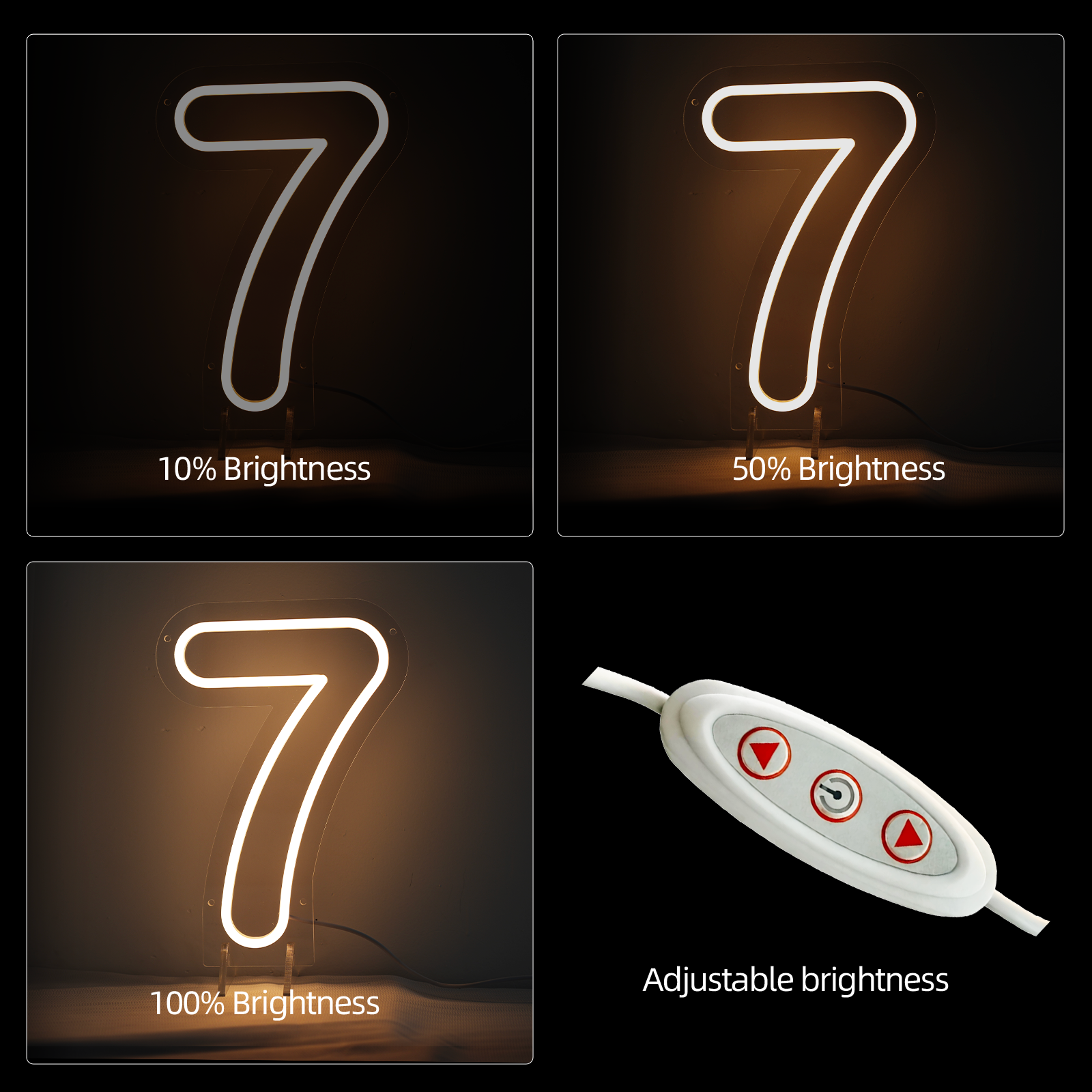 Number 7 Led Neon Sign