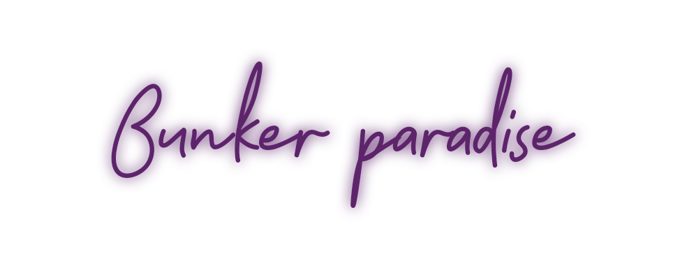 Neón personalizado: paraíso de búnkeres